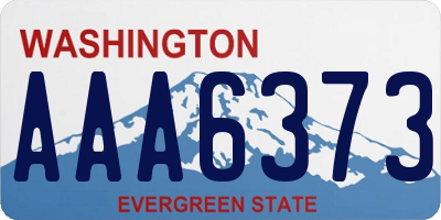 WA license plate AAA6373