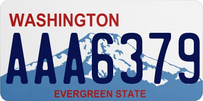 WA license plate AAA6379