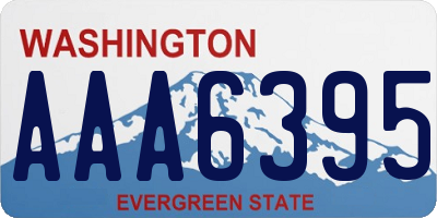 WA license plate AAA6395