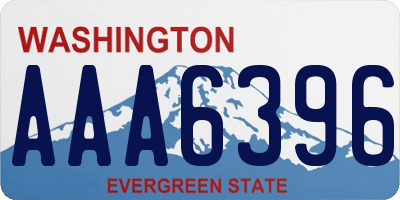 WA license plate AAA6396