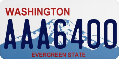 WA license plate AAA6400