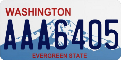 WA license plate AAA6405