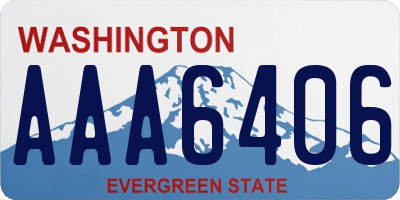 WA license plate AAA6406