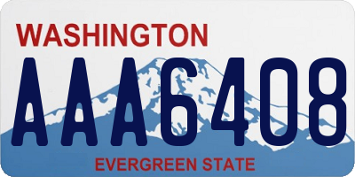 WA license plate AAA6408