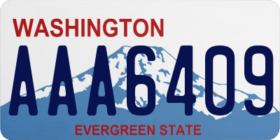 WA license plate AAA6409