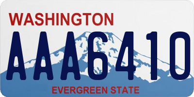 WA license plate AAA6410