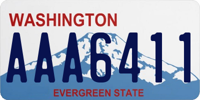 WA license plate AAA6411