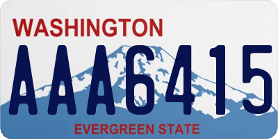 WA license plate AAA6415