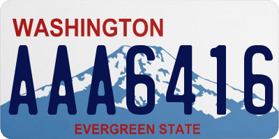 WA license plate AAA6416