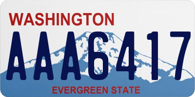 WA license plate AAA6417