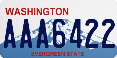 WA license plate AAA6422