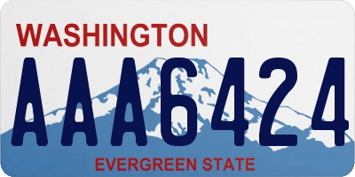 WA license plate AAA6424