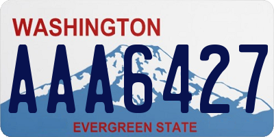 WA license plate AAA6427