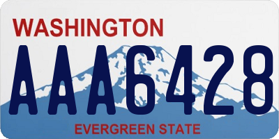 WA license plate AAA6428