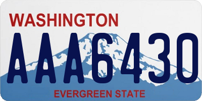 WA license plate AAA6430