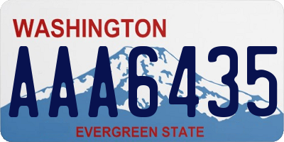 WA license plate AAA6435