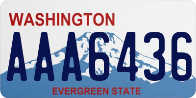 WA license plate AAA6436