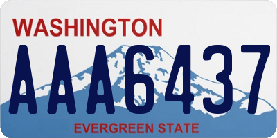 WA license plate AAA6437