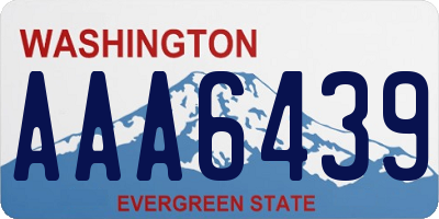 WA license plate AAA6439