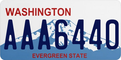 WA license plate AAA6440