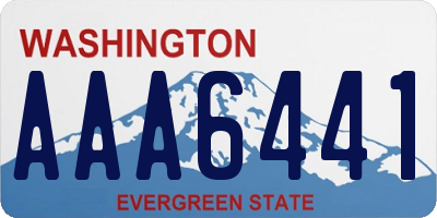 WA license plate AAA6441