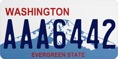 WA license plate AAA6442