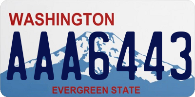 WA license plate AAA6443