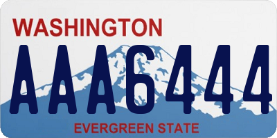 WA license plate AAA6444