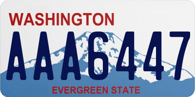 WA license plate AAA6447