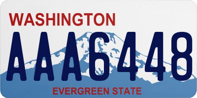 WA license plate AAA6448