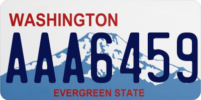 WA license plate AAA6459