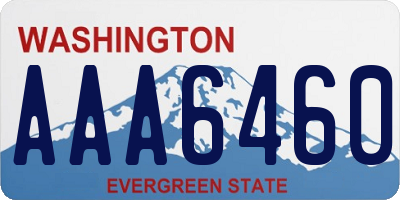 WA license plate AAA6460