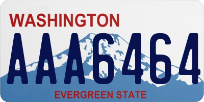 WA license plate AAA6464