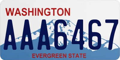 WA license plate AAA6467