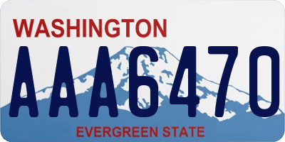 WA license plate AAA6470