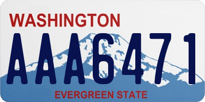 WA license plate AAA6471