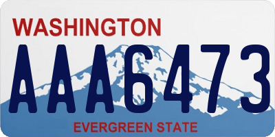 WA license plate AAA6473