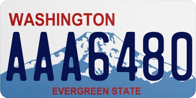 WA license plate AAA6480