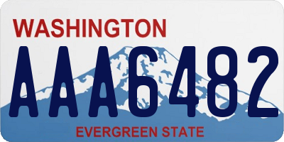 WA license plate AAA6482