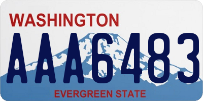 WA license plate AAA6483