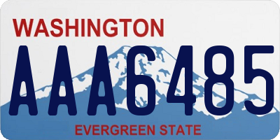 WA license plate AAA6485