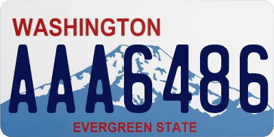 WA license plate AAA6486