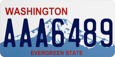 WA license plate AAA6489