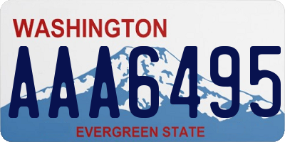 WA license plate AAA6495