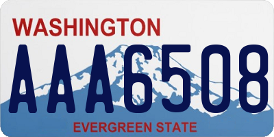 WA license plate AAA6508