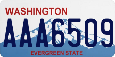 WA license plate AAA6509