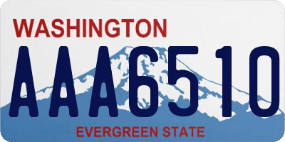 WA license plate AAA6510