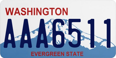 WA license plate AAA6511