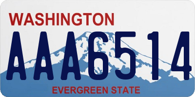 WA license plate AAA6514