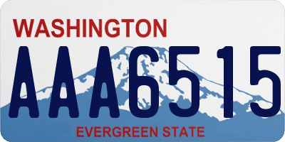 WA license plate AAA6515